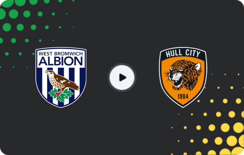 Where to watch West Bromwich — Hull City, Championship, 14.03.2026