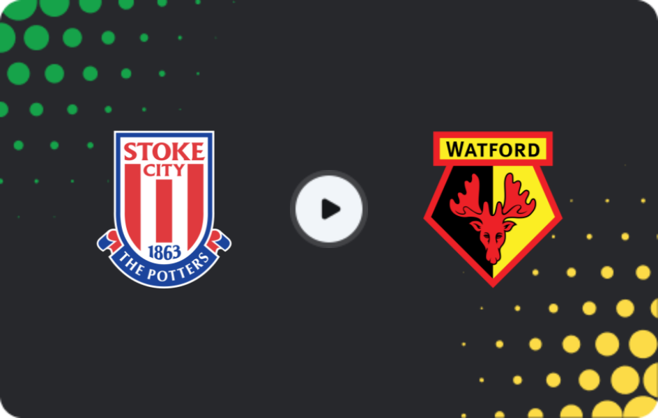 Where to watch Stoke City — Watford, Championship, 14.03.2026