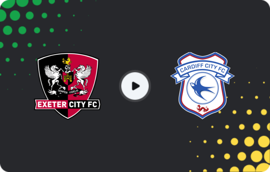 Where to watch Exeter City — Cardiff City, League One, 14.03.2026