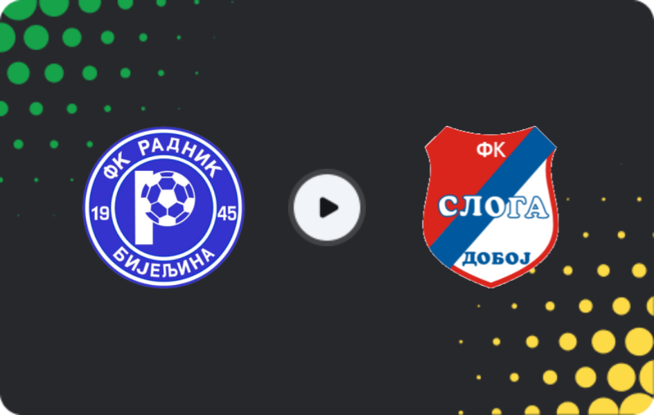 Where to watch Radnik Bijeljina — Sloga Doboj, Premijer Liga, 14.03.2026