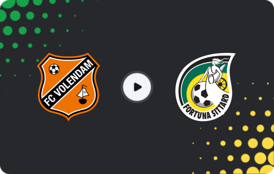 Where to watch Volendam — Fortuna Sittard, Eredivisie, 14.03.2026