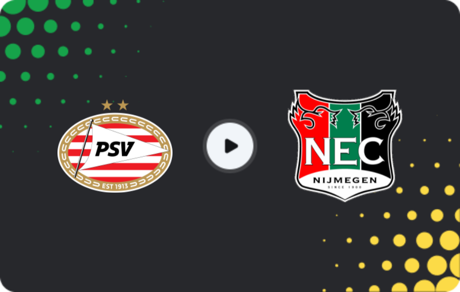 Where to watch PSV Eindhoven — NEC Nijmegen, Eredivisie, 14.03.2026