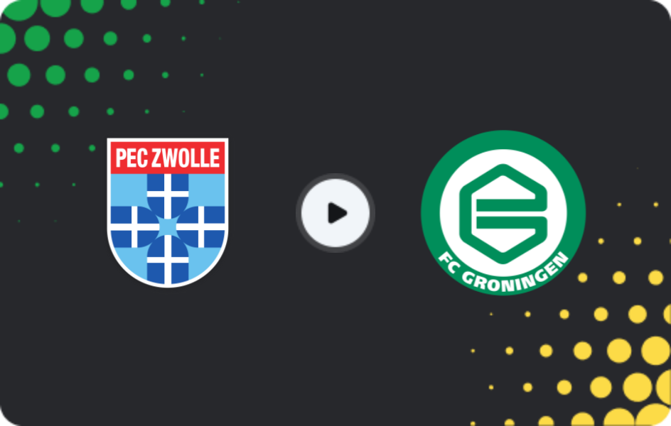 Where to watch Zwolle — Groningen, Eredivisie, 13.03.2026