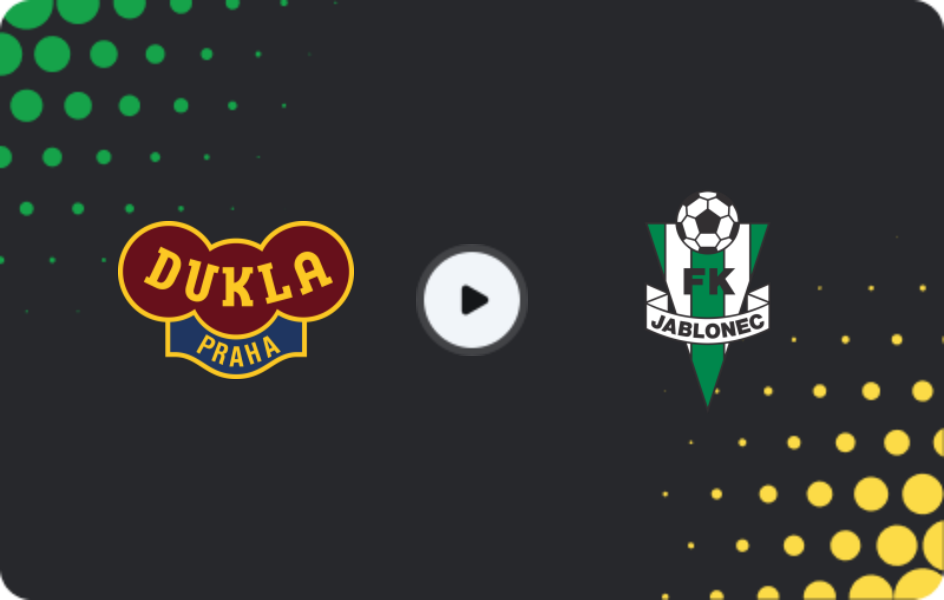 Where to watch Dukla Praha — Jablonec, First Liga, 14.03.2026