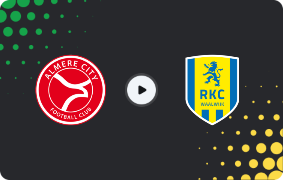 Where to watch Almere City FC — Waalwijk, Eerste Divisie, 17.03.2026