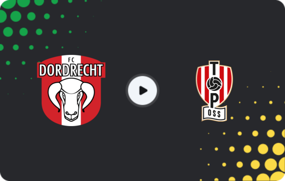 Where to watch Dordrecht — TOP Oss, Eerste Divisie, 17.03.2026