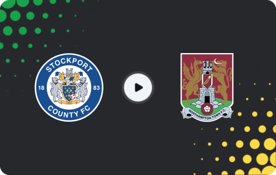 Where to watch Stockport County — Northampton, League One, 17.03.2026