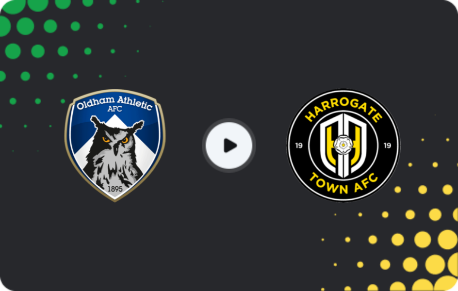 Where to watch Oldham — Harrogate Town, League Two, 21.03.2026