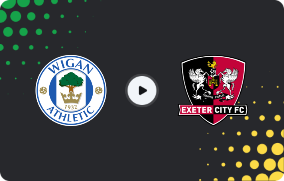 Where to watch Wigan — Exeter City, League One, 21.03.2026