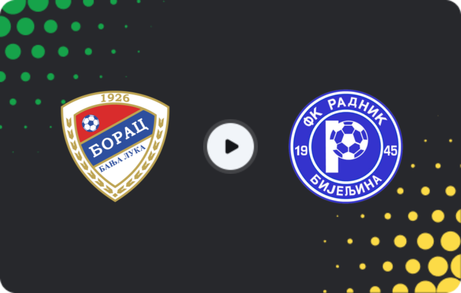 Where to watch Borac Banja Luka — Radnik Bijeljina, Premijer Liga, 21.03.2026