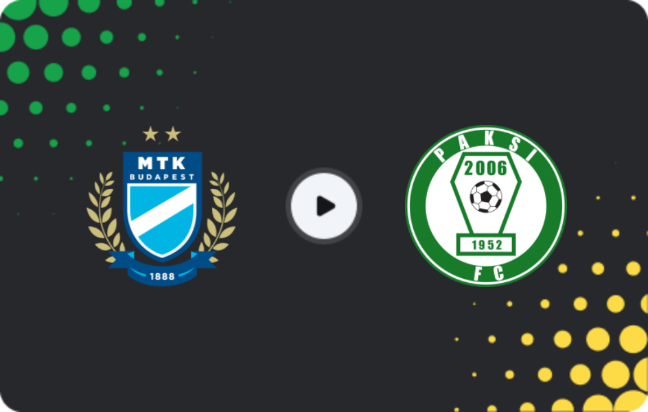 Where to watch MTK Budapest — Paks, NB I, 21.03.2026