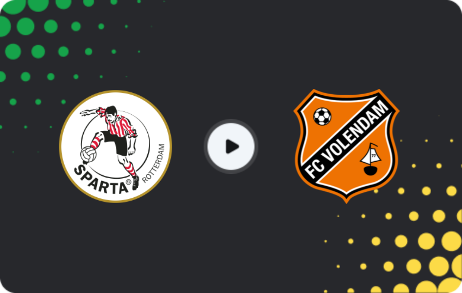 Where to watch Sparta Rotterdam — Volendam, Eredivisie, 21.03.2026