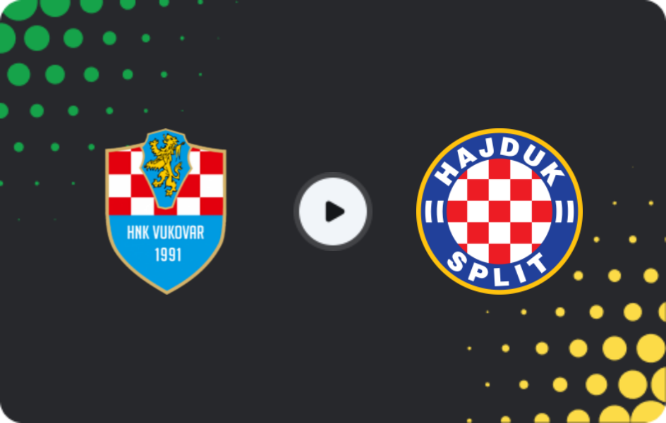 Where to watch Vukovar — Hajduk Split, HNL, 21.03.2026
