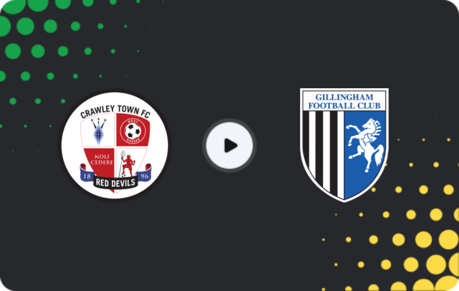 Where to watch Crawley Town — Gillingham, League Two, 28.03.2026