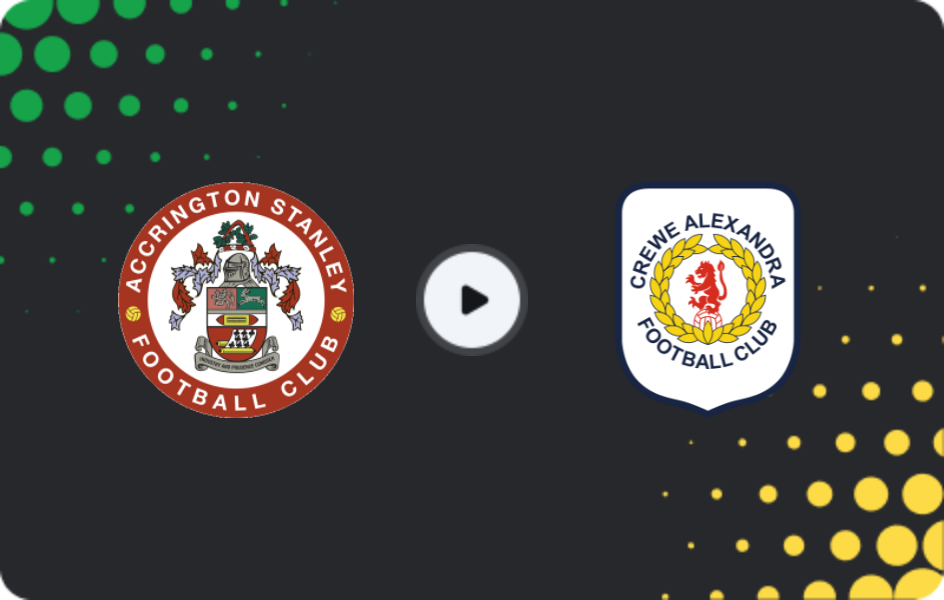 Where to watch Accrington Stanley — Crewe Alexandra, League Two, 03.04.2026