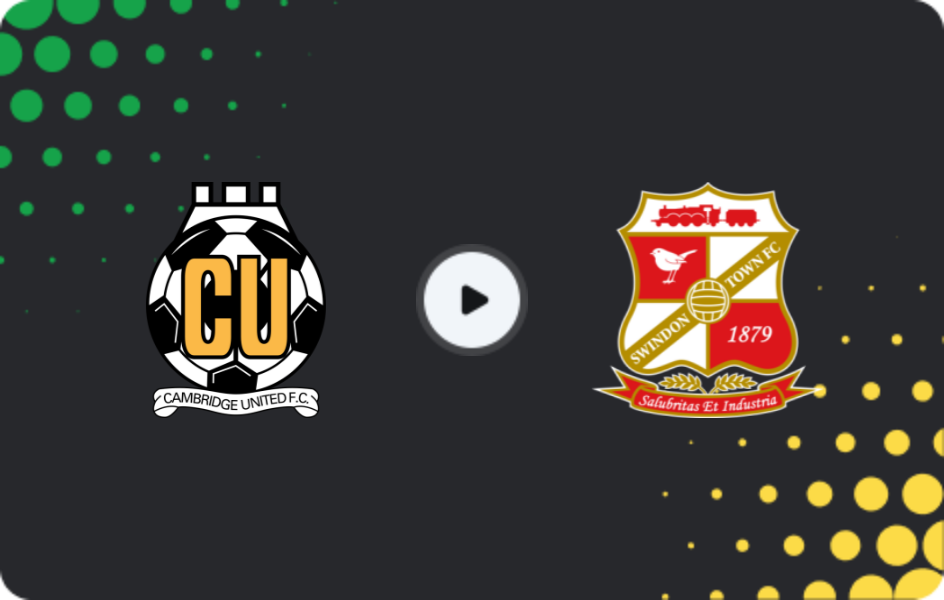 Where to watch Cambridge United — Swindon Town, League Two, 03.04.2026