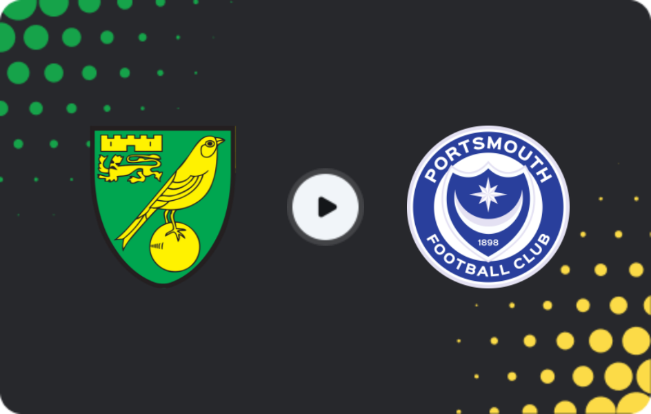 Where to watch Norwich — Portsmouth, Championship, 03.04.2026