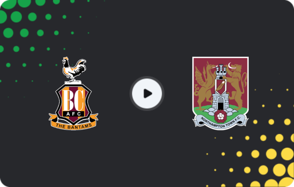 Where to watch Bradford City — Northampton, League One, 03.04.2026