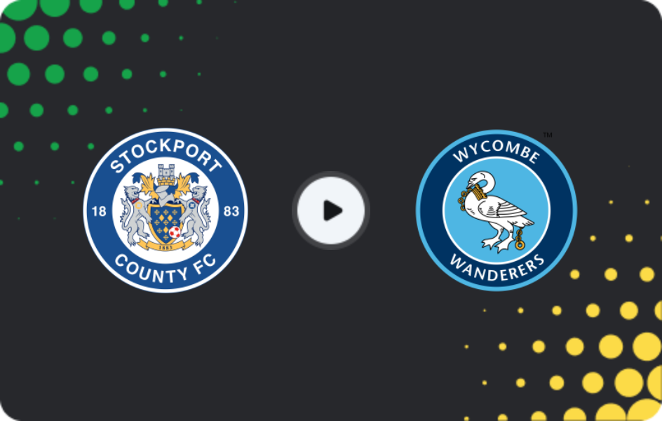 Where to watch Stockport County — Wycombe, League One, 03.04.2026