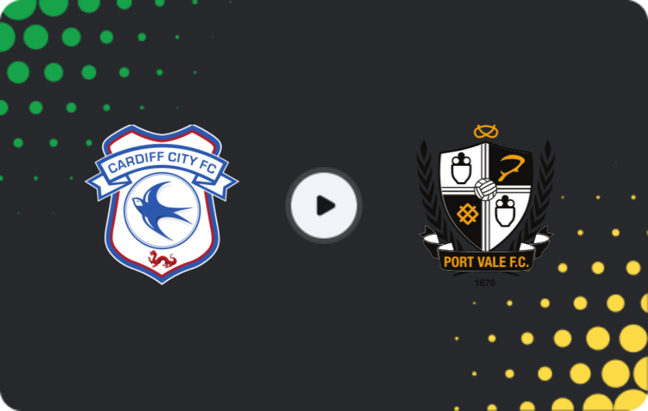 Where to watch Cardiff City — Port Vale, League One, 03.04.2026