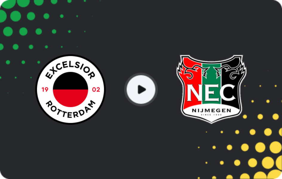 Where to watch Excelsior — NEC Nijmegen, Eredivisie, 04.04.2026