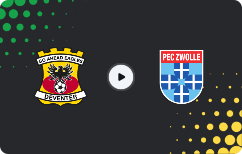 Where to watch Go Ahead Eagles — Zwolle, Eredivisie, 05.04.2026