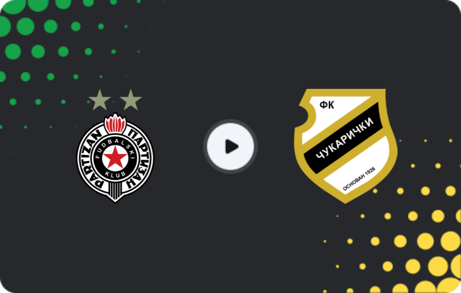 Where to watch Partizan — Cukaricki, Super Liga, 04.04.2026