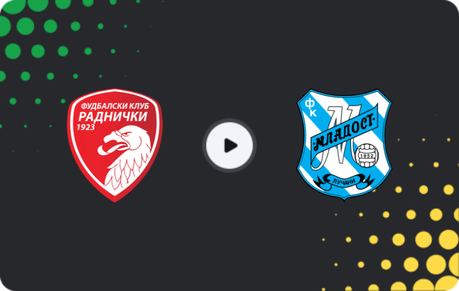 Where to watch Radnicki 1923 — Mladost Lucani, Super Liga, 04.04.2026
