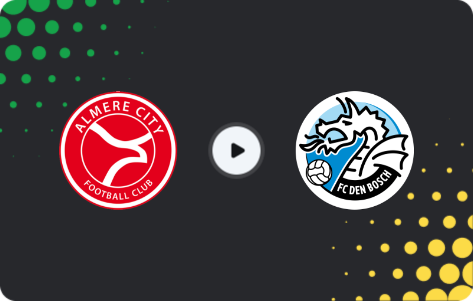 Where to watch Almere City FC — Den Bosch, Eerste Divisie, 06.04.2026