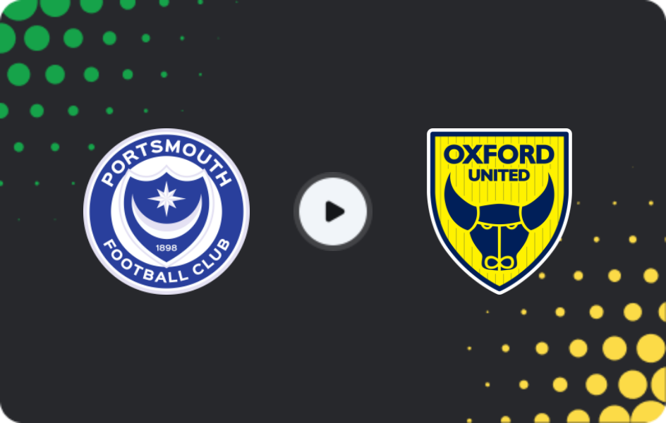 Where to watch Portsmouth — Oxford United, Championship, 06.04.2026
