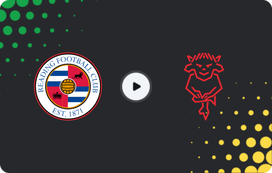 Where to watch Reading — Lincoln City, League One, 06.04.2026