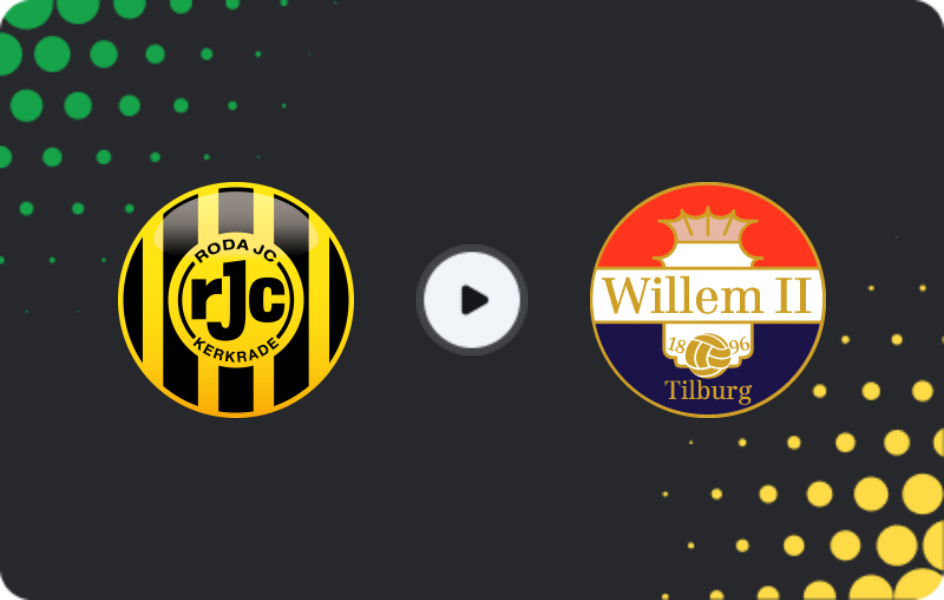 Where to watch Roda — Willem II, Eerste Divisie, 06.04.2026