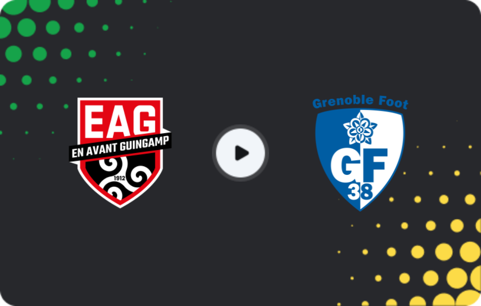 Where to watch Guingamp — Grenoble, Ligue 2, 10.04.2026