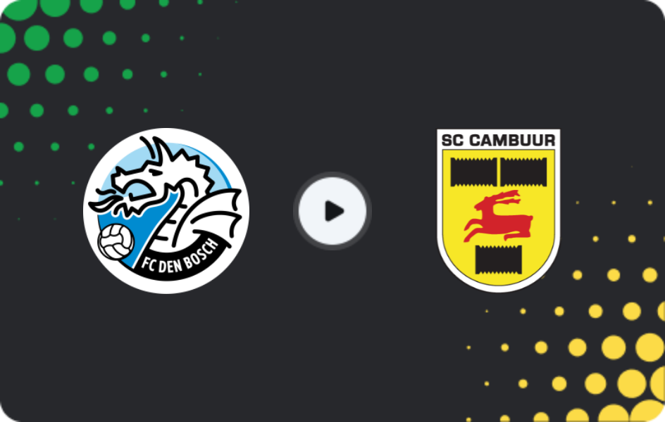 Where to watch Den Bosch — Cambuur, Eerste Divisie, 10.04.2026