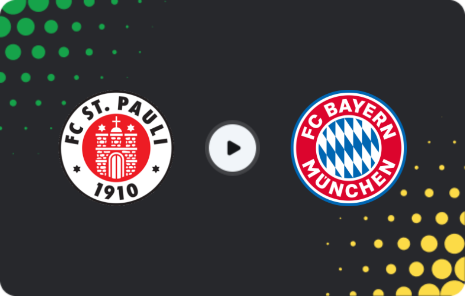 Where to watch St. Pauli — Bayern, Bundesliga, 11.04.2026