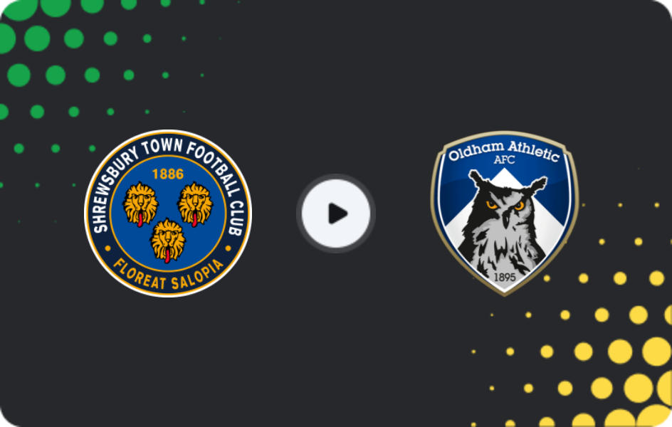 Where to watch Shrewsbury Town — Oldham, League Two, 11.04.2026