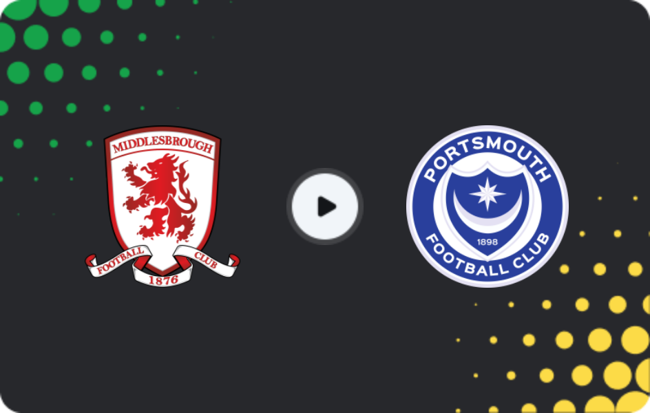 Where to watch Middlesbrough — Portsmouth, Championship, 11.04.2026