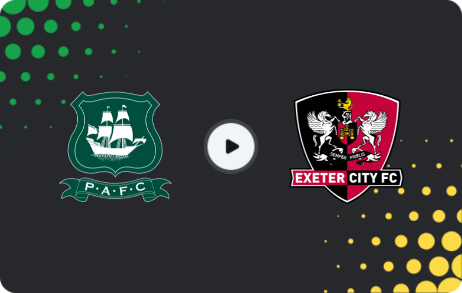 Where to watch Plymouth Argyle — Exeter City, League One, 11.04.2026
