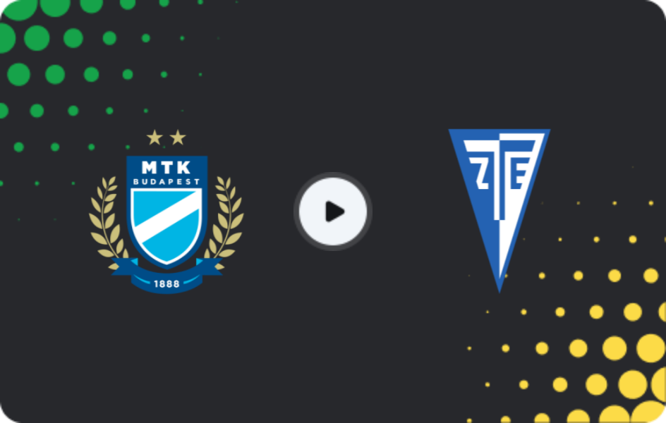 Where to watch MTK Budapest — Zalaegerszeg, NB I, 11.04.2026