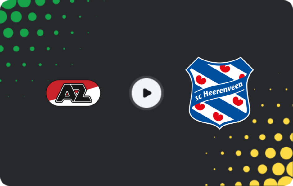 Where to watch AZ Alkmaar — Heerenveen, Eredivisie, 12.04.2026