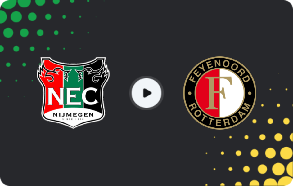 Where to watch NEC Nijmegen — Feyenoord, Eredivisie, 12.04.2026