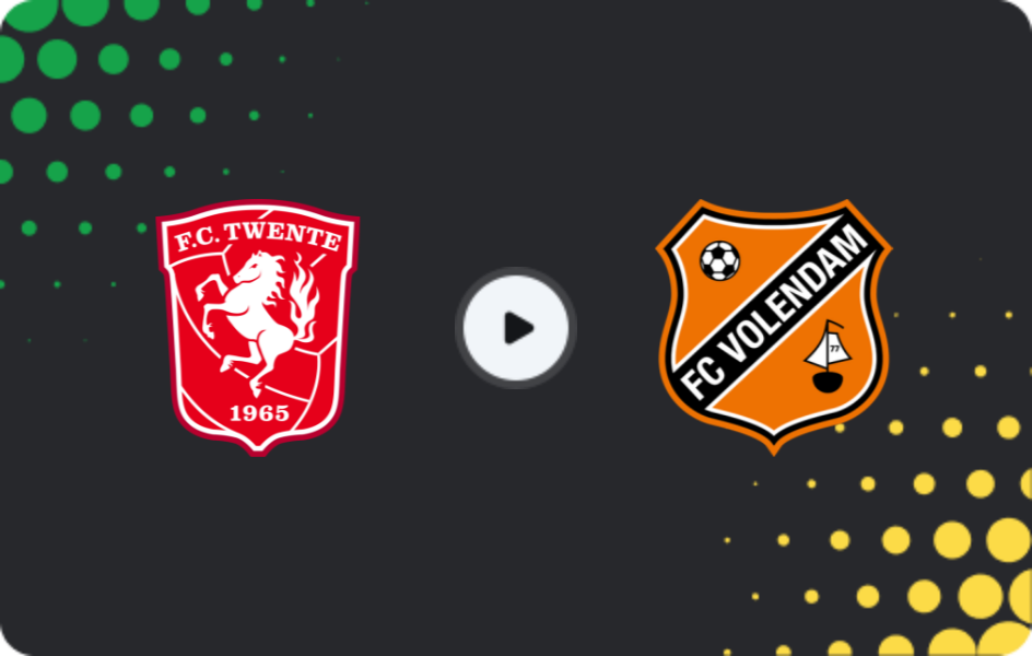 Where to watch Twente — Volendam, Eredivisie, 10.04.2026