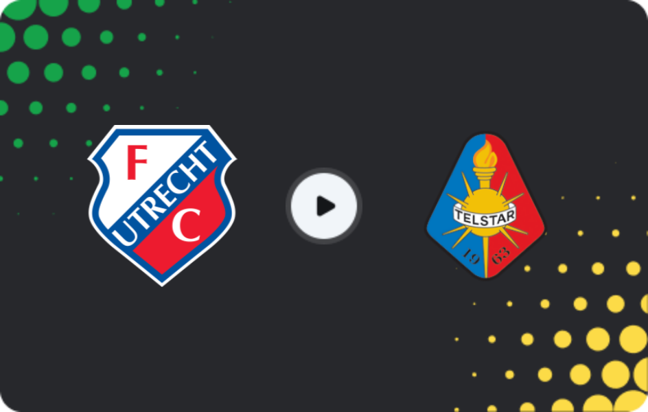 Where to watch Utrecht — Telstar, Eredivisie, 11.04.2026