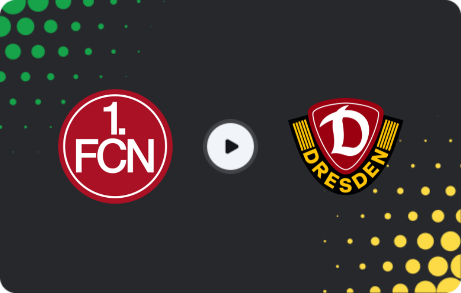 Where to watch Nürnberg — Dynamo Dresden, 2. Bundesliga, 10.04.2026