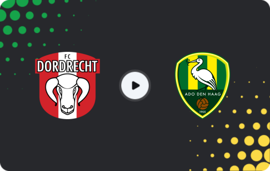 Where to watch Dordrecht — ADO Den Haag, Eerste Divisie, 12.04.2026