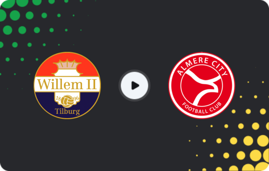 Where to watch Willem II — Almere City FC, Eerste Divisie, 12.04.2026