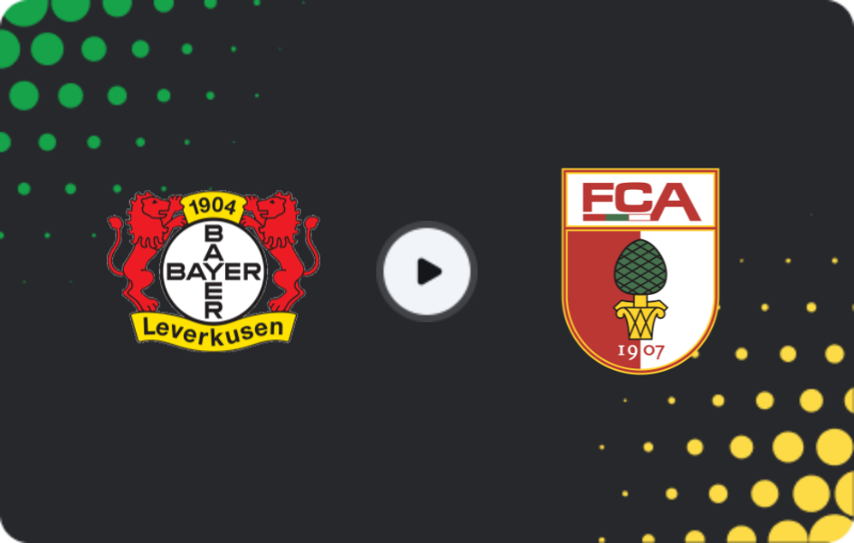 Where to watch Bayer Leverkusen — Augsburg, Bundesliga, 18.04.2026