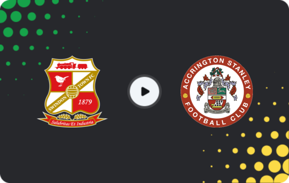 Where to watch Swindon Town — Accrington Stanley, League Two, 18.04.2026