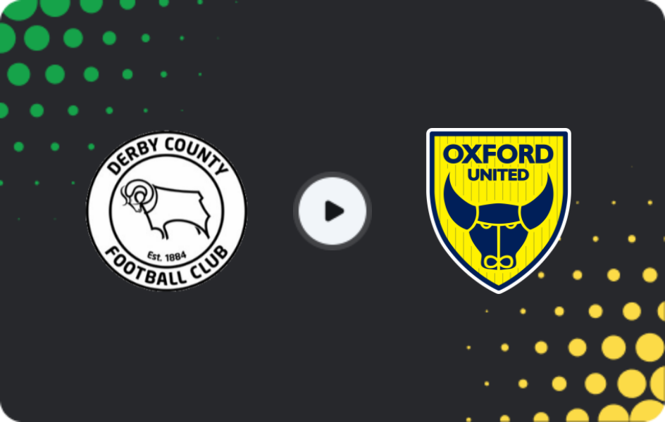 Where to watch Derby County — Oxford United, Championship, 18.04.2026