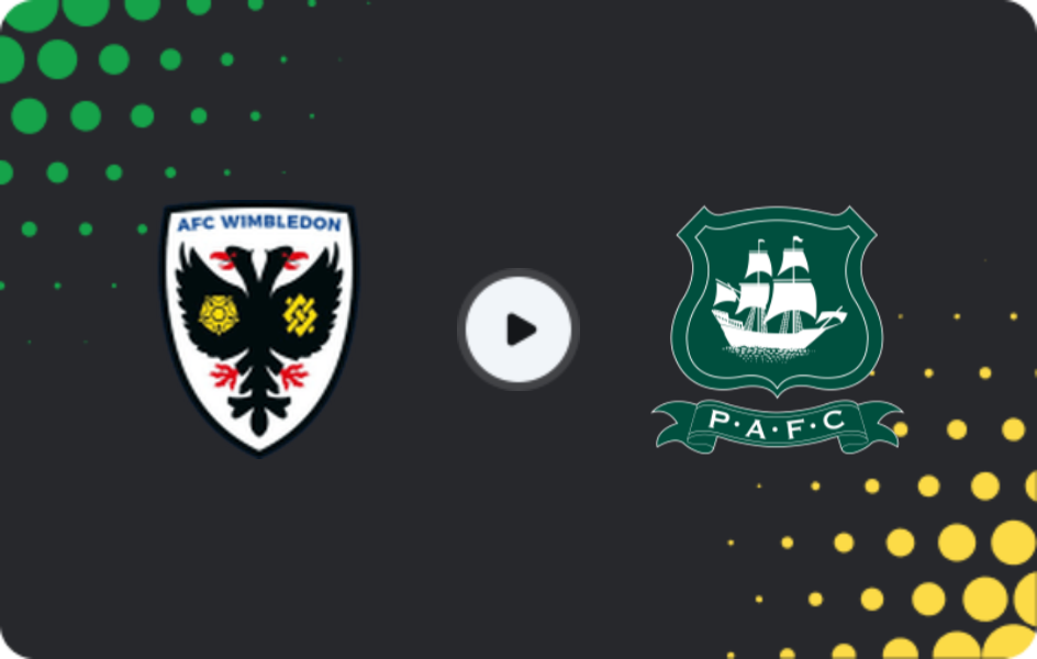 Where to watch AFC Wimbledon — Plymouth Argyle, League One, 18.04.2026